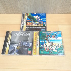 Sega Saturn Console Bundle with 6 Games V.Fighter C.Nights Japanese White System