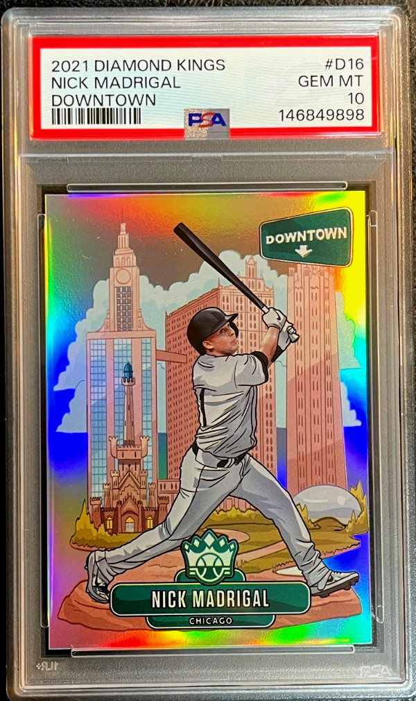 2021 Panini Diamond Kings Downtown Nick Madrigal #D-16 PSA 10 GEM MT RC POP 14!