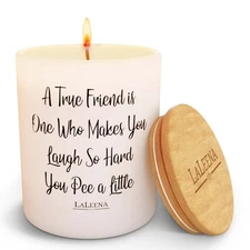 Large 14 oz Vanilla Scented Friendship Candle, Funny Gift for Friends, Home