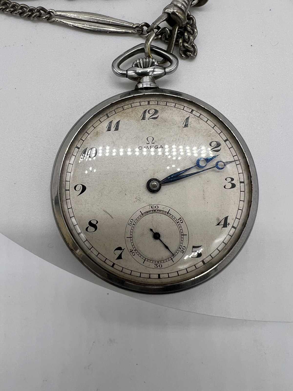 Vintage Steel Omega Pocket Watch eBay