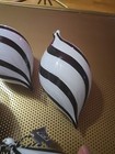 Sullivans Black and White Swirled Tear Drop Glass Christmas Ornament Set of Four — photo 6