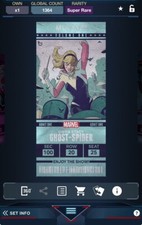 Topps Marvel Collect 2025 Marvel Mixtape Vol 1 Concert Ticket - Ghost-Spider