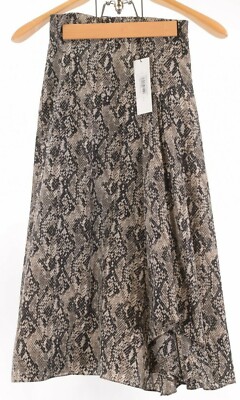 Veronica Beard NWT Ramos Skirt Size 0 in Black/Tan/Cream Snakeskin 