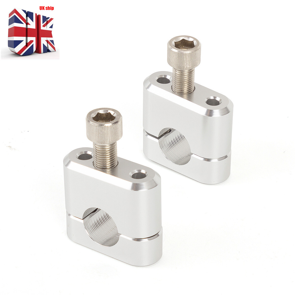 Motorcycle HandleBar Fat Bar Risers Mount Clamp Adaptor 22MM To 28MM