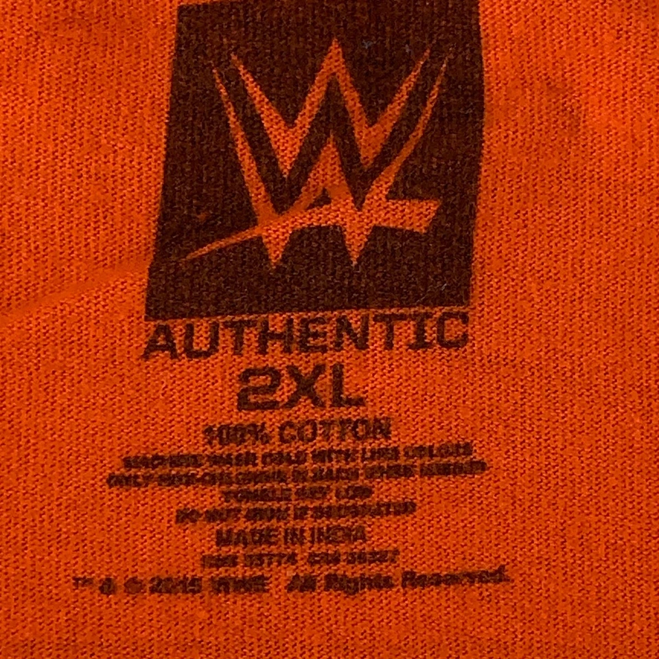 Camiseta WWE Adult 2XL Naranja Manga Corta Never Give Up You Can't See Me 15 Defecto Foto 3 de 4