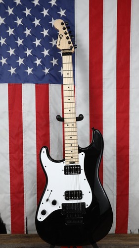 Charvel Pro-Mod So-Cal Style 1 HH FR M Left-Handed- Gloss Black /White Pickguard