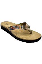Easy Street Women's Stevie Thong Sandals Natural Multi