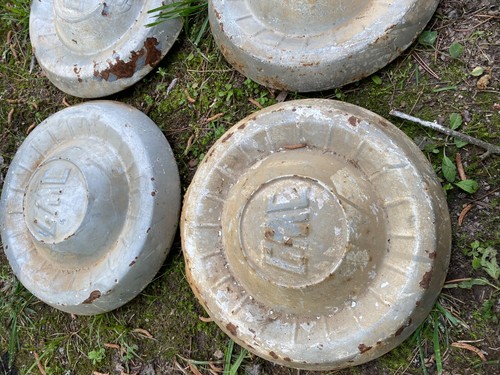 1955-1959 GMC Truck 1/2 Ton hubcap set of 4 hub cap hubcap wheel cover SOME RUST - Bild 4 von 12
