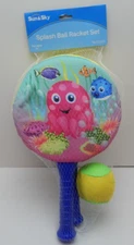 New in Packaging Splash Ball Racket Set of 2 Paddles & 1 Ball (w163