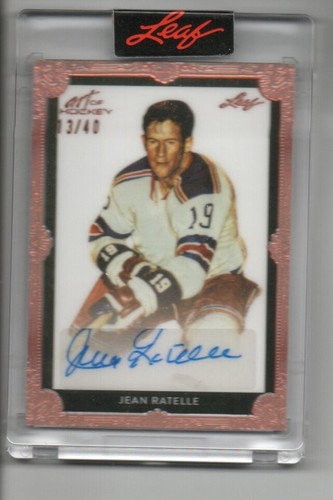 JEAN RATELLE 2022 LEAF ART OF HOCKEY BASE AUTO /40 | eBay