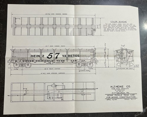 1941 Heinz Model Railroad Car Construction Plans w Blueprints Trains - Picture 9 of 11