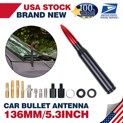 RED BLACK BULLET ANTENNA 50CAL for CHEVROLET SILVERADO 1500/2500/3500/GMC SIERRA