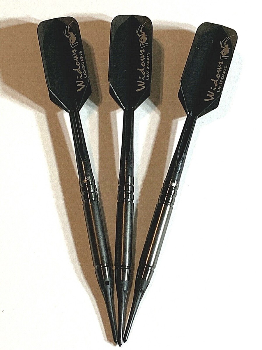 LASERDARTS　BLACK WIDOWS　20ｇ Laserdarts Black Widows 90% Tungsten Steel Tip Darts Smooth