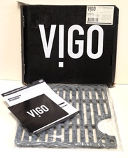 Vigo VGSG2815 Silicone Basin Rack Protective Grid 15" L x 28" W Gray NEW in box