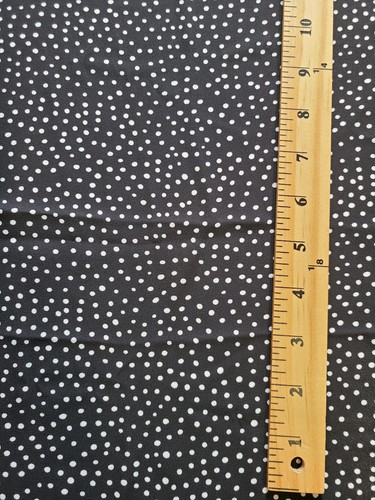 Wool Dobby Chiffon Print fabric, Black Ivory combo for Women clothing! EB6 - Picture 2 of 3
