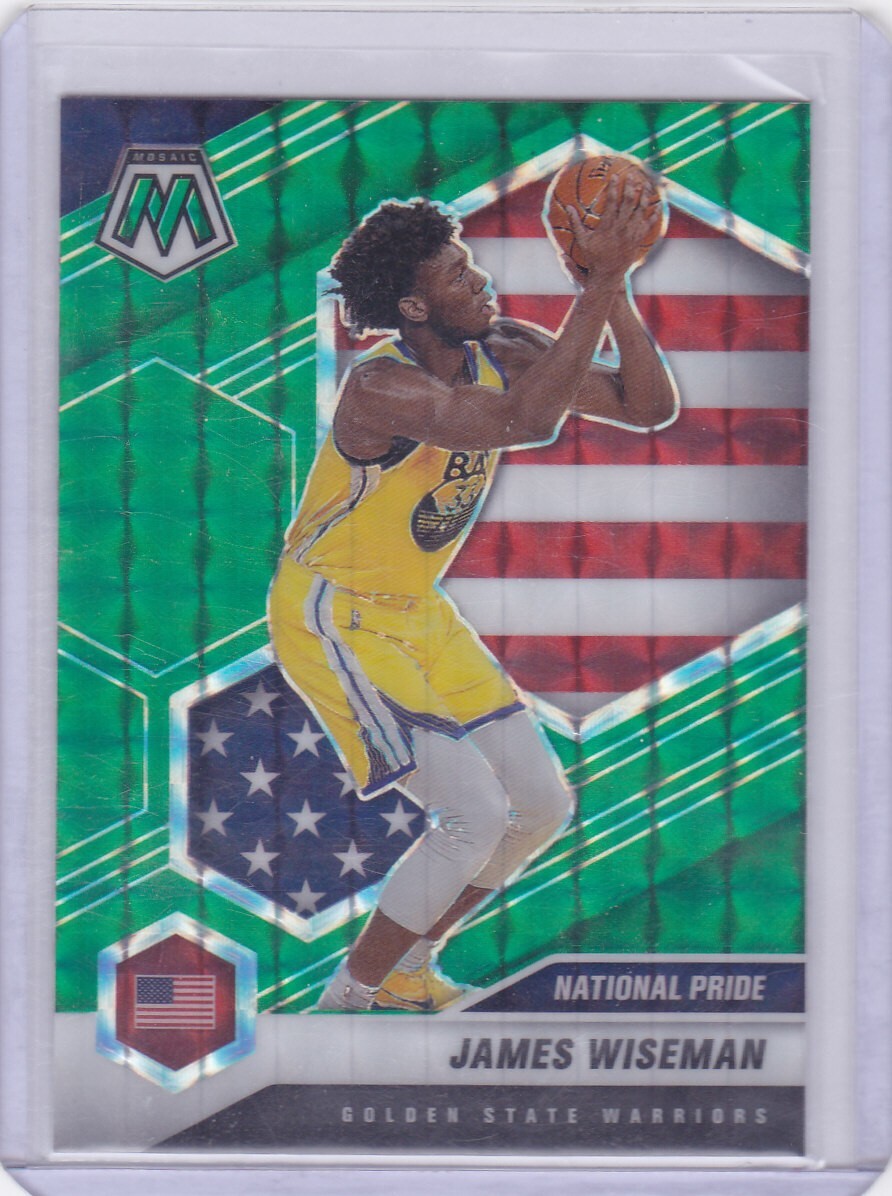 2020-21 Mosaic #260 James Wiseman RC GREEN PRIZM National Pride