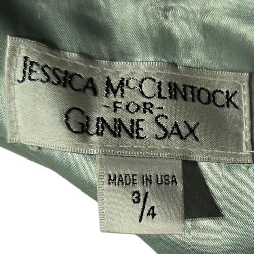 Vtg Gunne Sax Halter Satin Formal Gown Womens Size 3/4 Jessica McClintock - Picture 21 of 24