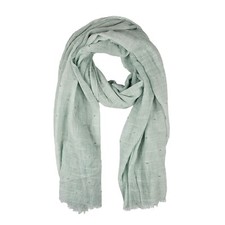 Faliero Sarti Damen Schal hell mintgrün Baumwolle gepunktet