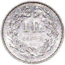 1954 Switzerland 1 Franc Token ? A.G. Sigg ? Toy Money ? Aluminium