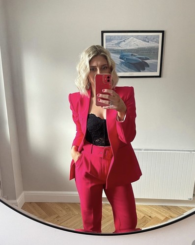 blazer fucsia zara