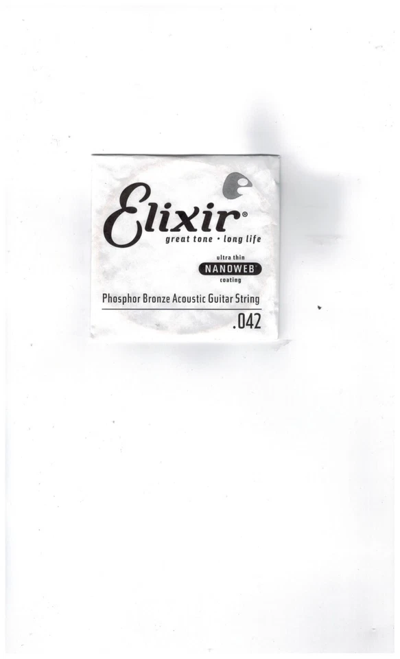 Corde Tirant 042 Elixir Nanoweb Anti Rust pour guitare Acoustique - Photo 1/1