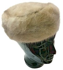 Siberian Fur Store Hong Kong Women's Pillbox Hat Vintage MCM Silver Fox Mink 