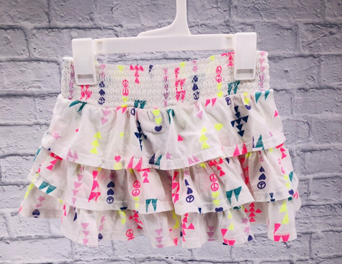 Circo Girls' Elastic Waist Cotton Blend Three Tiered Pull On Skort Size M 7/8 - Picture 7 of 7