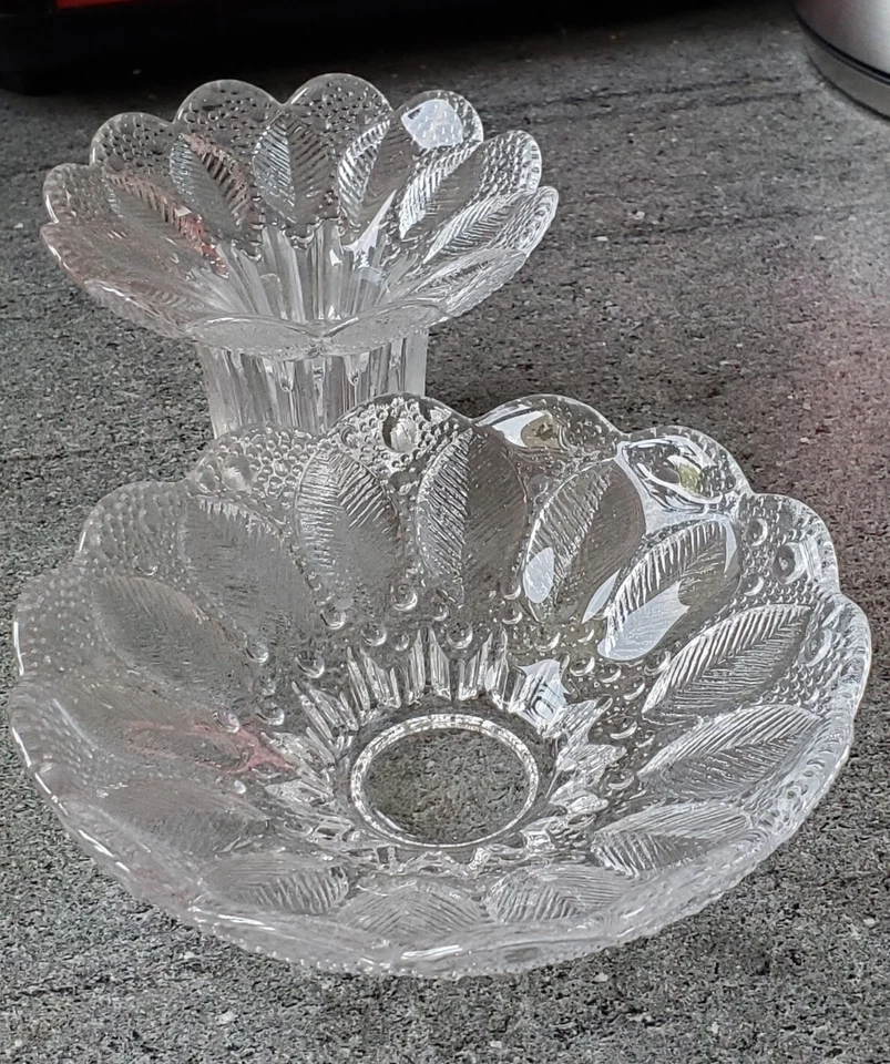 Glasschale und Kerzenhalter Kristallglas geschliffen DDR 80iger Neuwertig - Bild 2 von 4