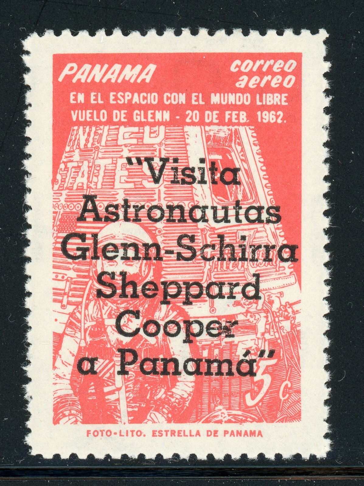 Panama Scott #C290A MNH OVPT John Glenn Astronaut Visit $$