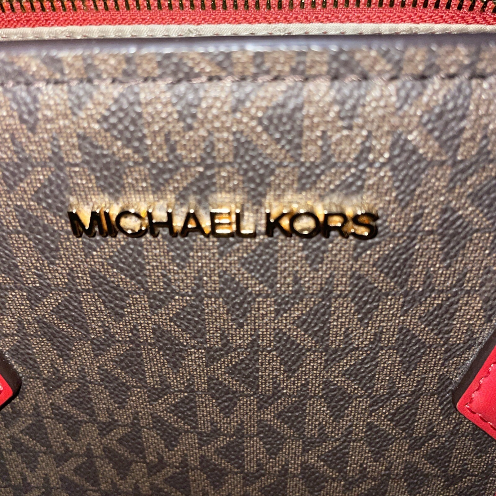 MICHAEL KORS  medium messenger Bag Red Brown — image 13