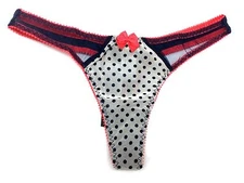 Love Claudette Dessous Thong Bikini Panty Briefs Sexy Lingerie Peacoat Polka Dot