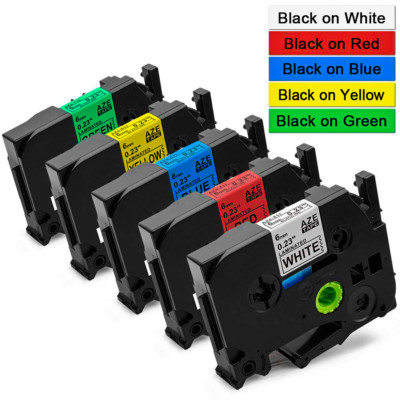 TZ-231 TZe-231 PT-D210 5 Pk Compatible Label Maker Tape 12mm for Brother P-Touch