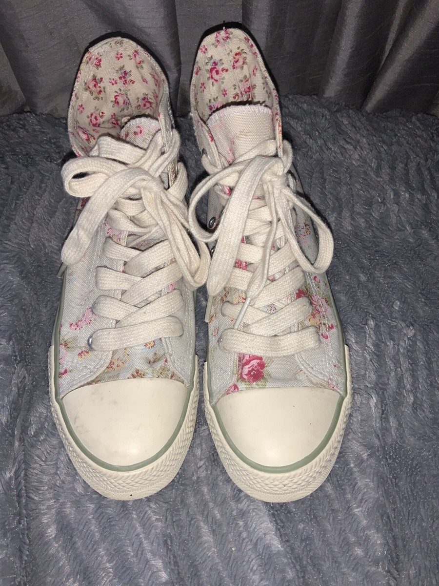 Cath Kidson Floral Hightop Plimsolls