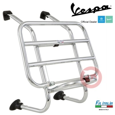PORTAPACCHI PORTAPACCO ANTERIORE Piaggio Vespa Px 150 2001-2008 Cromato Faco EUR 59,50 - IT - Foto 9