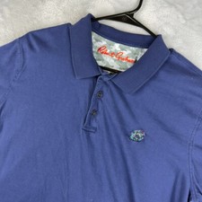 Robert Graham Polo Shirt Mens Medium Blue Preppy Golf