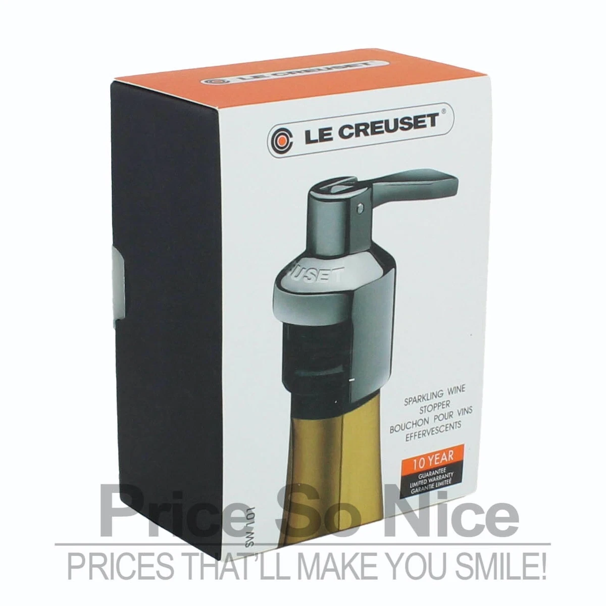 Le Creuset Wijnaccessoires 3-in-1 schenker/beluchter/wijnstopper, model WA- 163, zwart onyx, 59138001078000