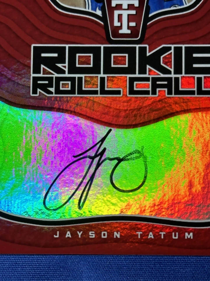 Jayson Tatum 2017-18 Totally Certified Rookie Roll Call RC On Card Auto *SSP* - Image 3 of 4