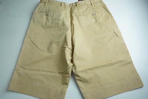 Isaia Napoli Bermuda Khaki Brown Patterned Cotton Blend Shorts 50R BRAND NEW - Picture 7 of 7