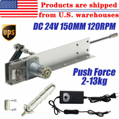 24V 6in Stroke 120rpm Adjustable Cycling Reciprocating Motor Linear Actuator DIY