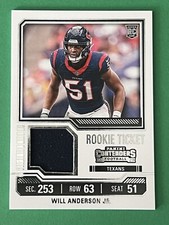 2023 Panini Contenders Will Anderson Jr Rookie Ticket Relic Houston Texans 
