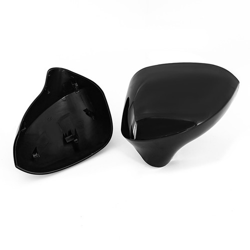 Gloss Black Wing Door Rearview Mirror Cover Caps For Seat Ibiza 6J MK4 2008~17 - Picture 9 of 10