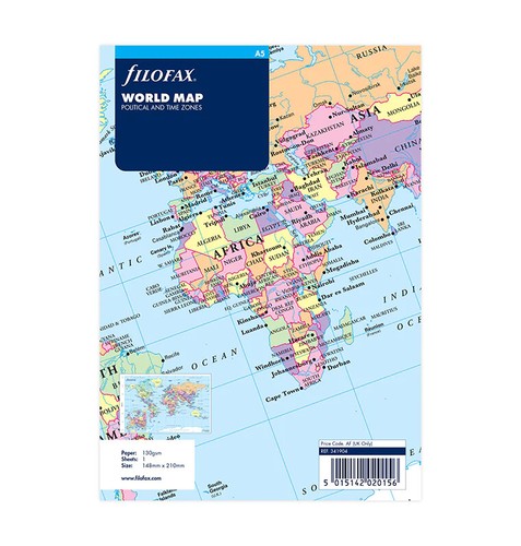 Filofax A5 World Map 341904 | eBay UK