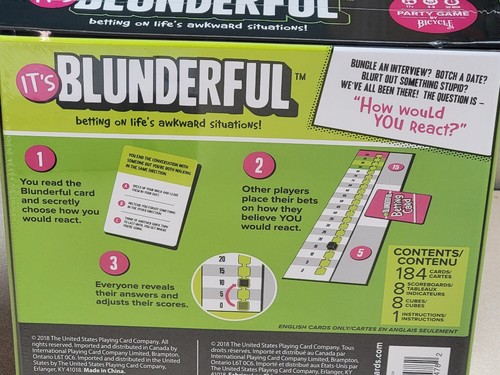 It's Blunderful by Bicycle - The Party Game About Awkward Situations 17+ FAST SH - Picture 4 of 4