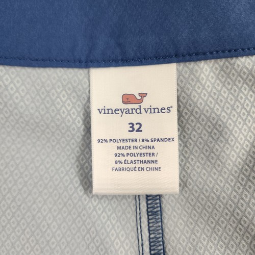 Vineyard Vines Pantaloncini da Nuoto W 32 Navy Tasca Zip Stretch a Righe Uomo - Foto 10 di 11