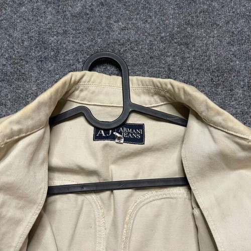 Chaqueta de jeans para mujer Armani con botones blancos cuello cinturón Italia 4 - Imagen 8 de 12