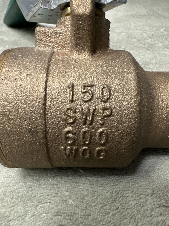 Grinnell Brass Ball Valve Isolation 1” Solder 150 SWP 600 WOG - Image 3 of 4