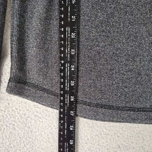 Volcom T-Shirt Mens Medium Gray Knit Thermal Long Sleeve Logo Surf Skate Preppy - Picture 5 of 10