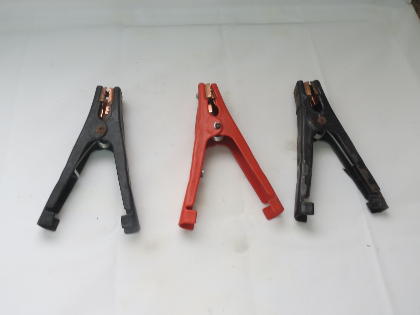 Lot 3 Used Car Jumper Cable Replacement Ends Clamp Heavy Duty eBay