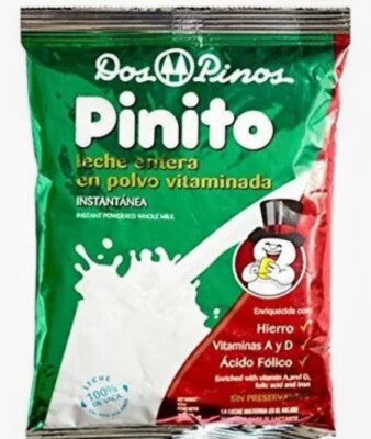 Powered Milk ''Leche Pinito'' Whole Milk, Leche Entera En Polvo, 400 g