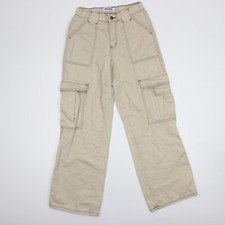 RSQ Light Wash Cargo Jeans Women's Size 24 Wide Leg Y2K Baggy Skate Grunge
